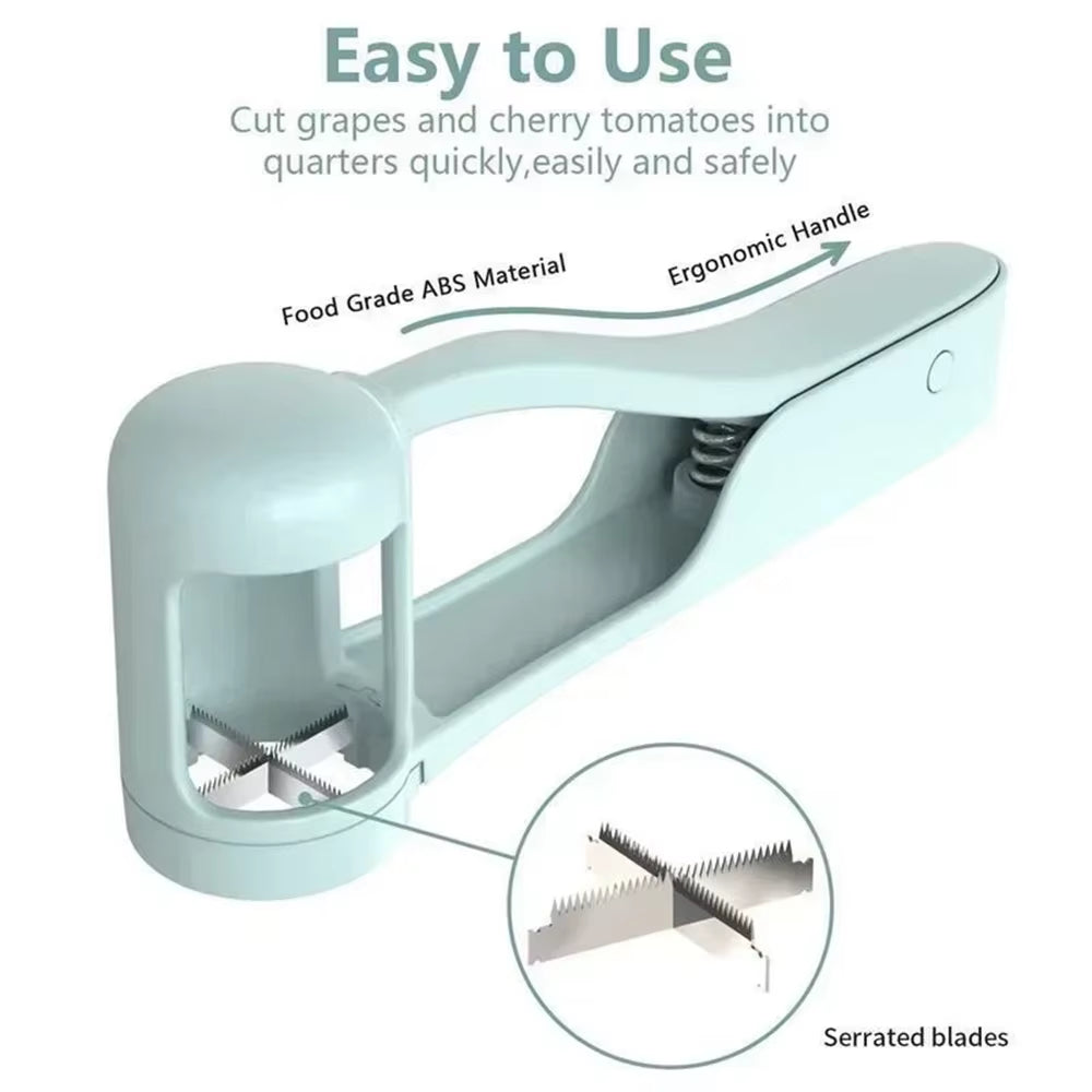 Fruits Slicer and Cutter for Grape, Cherry, and Tomato - Ideal Kitchen Gadget for Toddlers and Fruit Salad Preparation