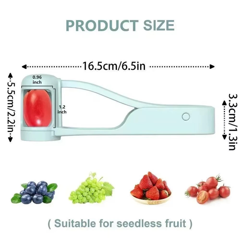 Fruits Slicer and Cutter for Grape, Cherry, and Tomato - Ideal Kitchen Gadget for Toddlers and Fruit Salad Preparation