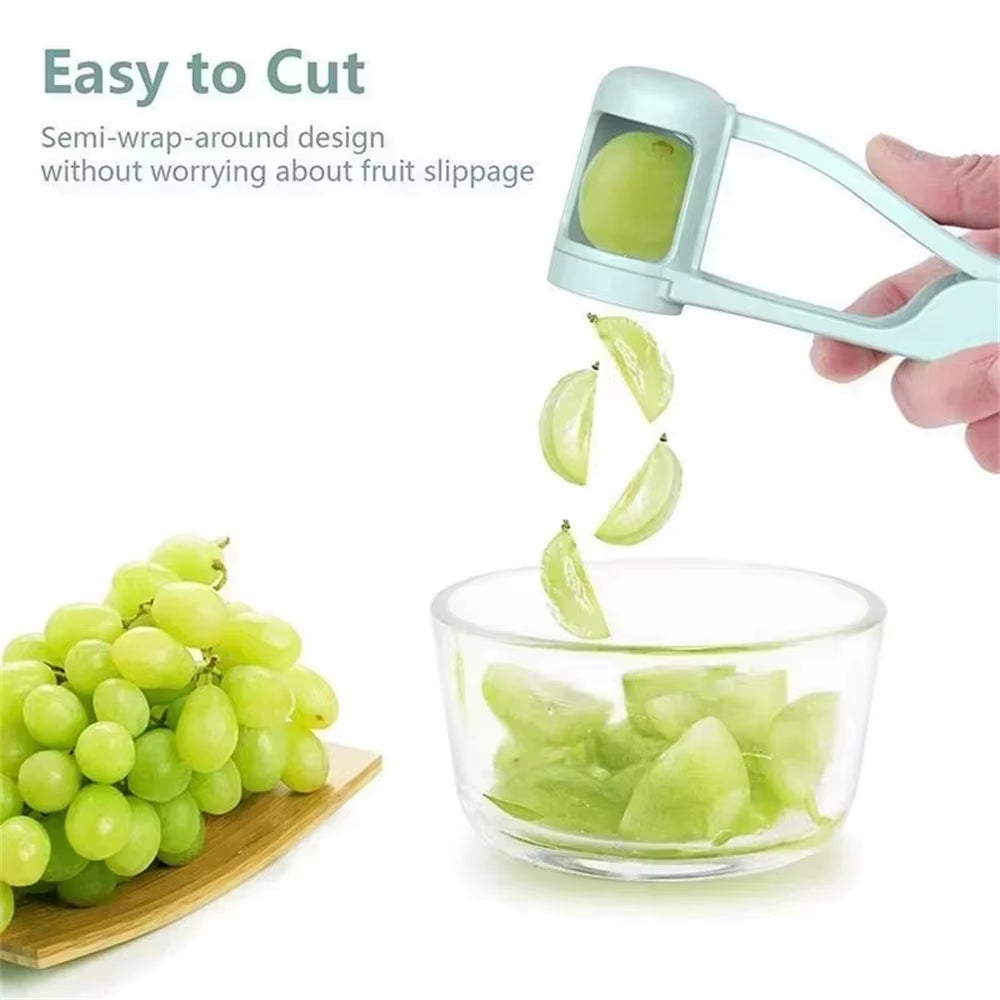 Fruits Slicer and Cutter for Grape, Cherry, and Tomato - Ideal Kitchen Gadget for Toddlers and Fruit Salad Preparation
